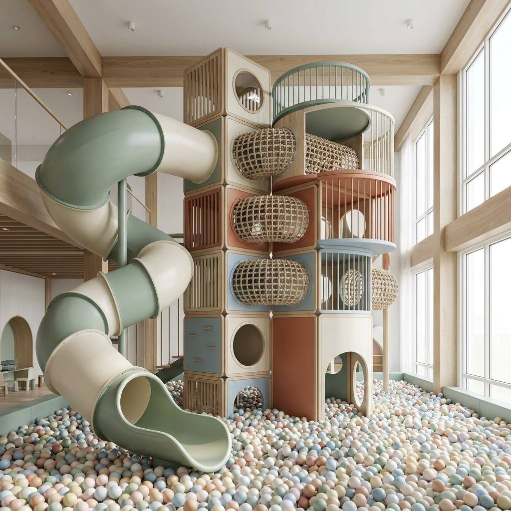 Kids Outdoor Climbing Frame - ملعب داخلي بتصميم بسيط، منطقة ألعاب