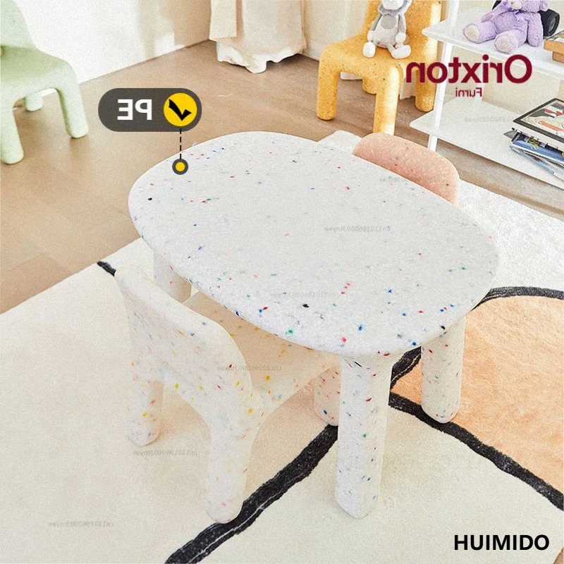 Kids Outdoor Furniture Set - طاولة وكراسي دراسة للأطفال مع مسند