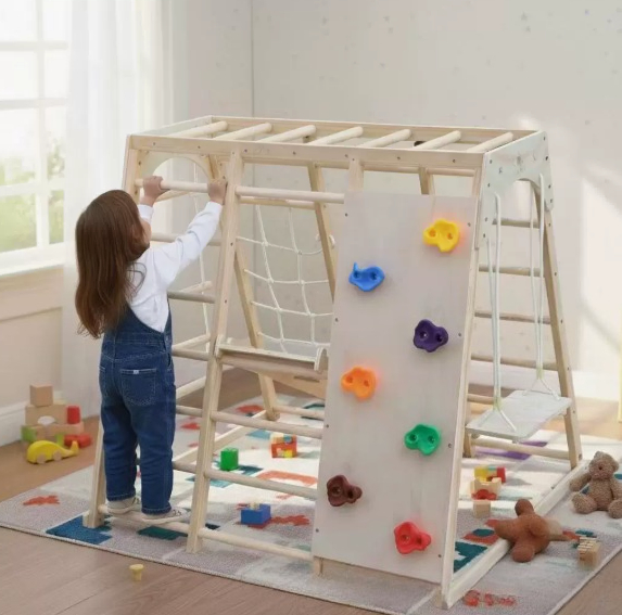 إطار تسلق خشبي مع مجموعة أرجوح - مراجعة Kids Outdoor Climbing Frame وسعره