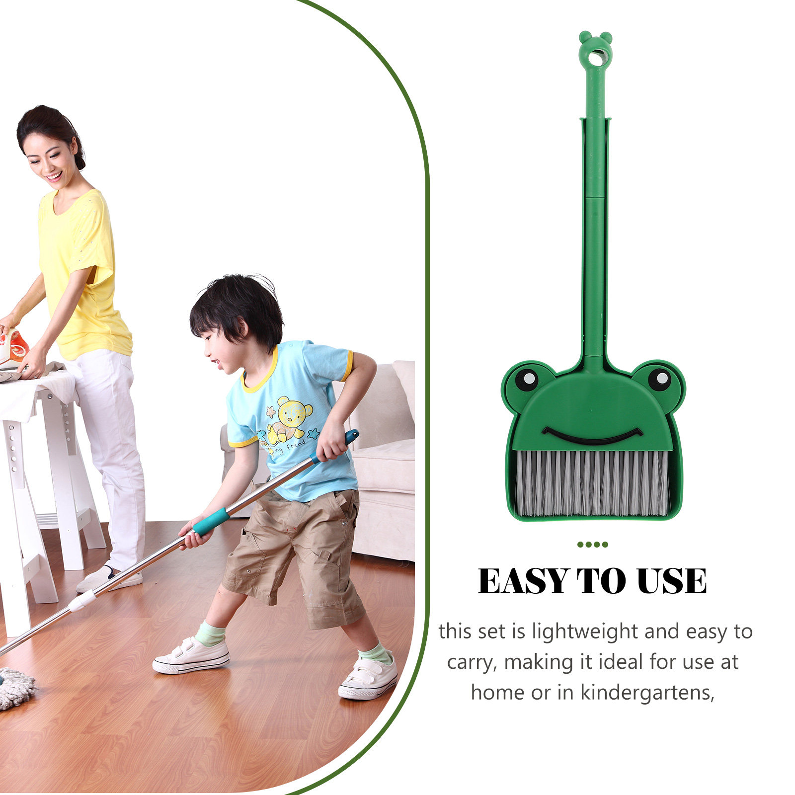 مجموعة مكنسة وجرافة للأطفال بت - مراجعة Kids Outdoor Broom وسعره