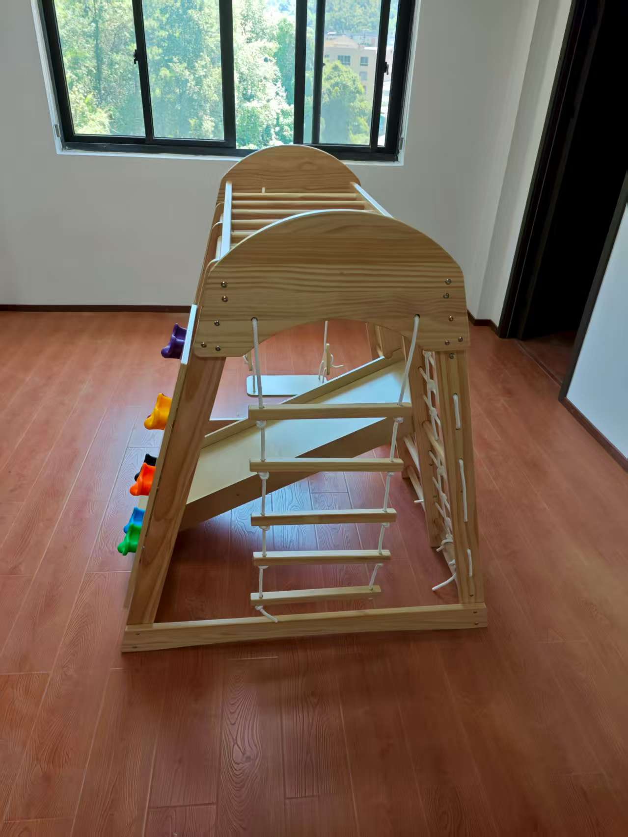 إطار تسلق خشبي للأطفال مع سلال - مراجعة Kids Outdoor Climbing Frame وسعره