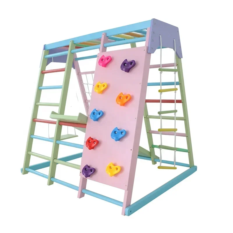 مجموعة ألعاب تسلق خشبية للأطفا - مراجعة Kids Outdoor Climbing Frame وسعره
