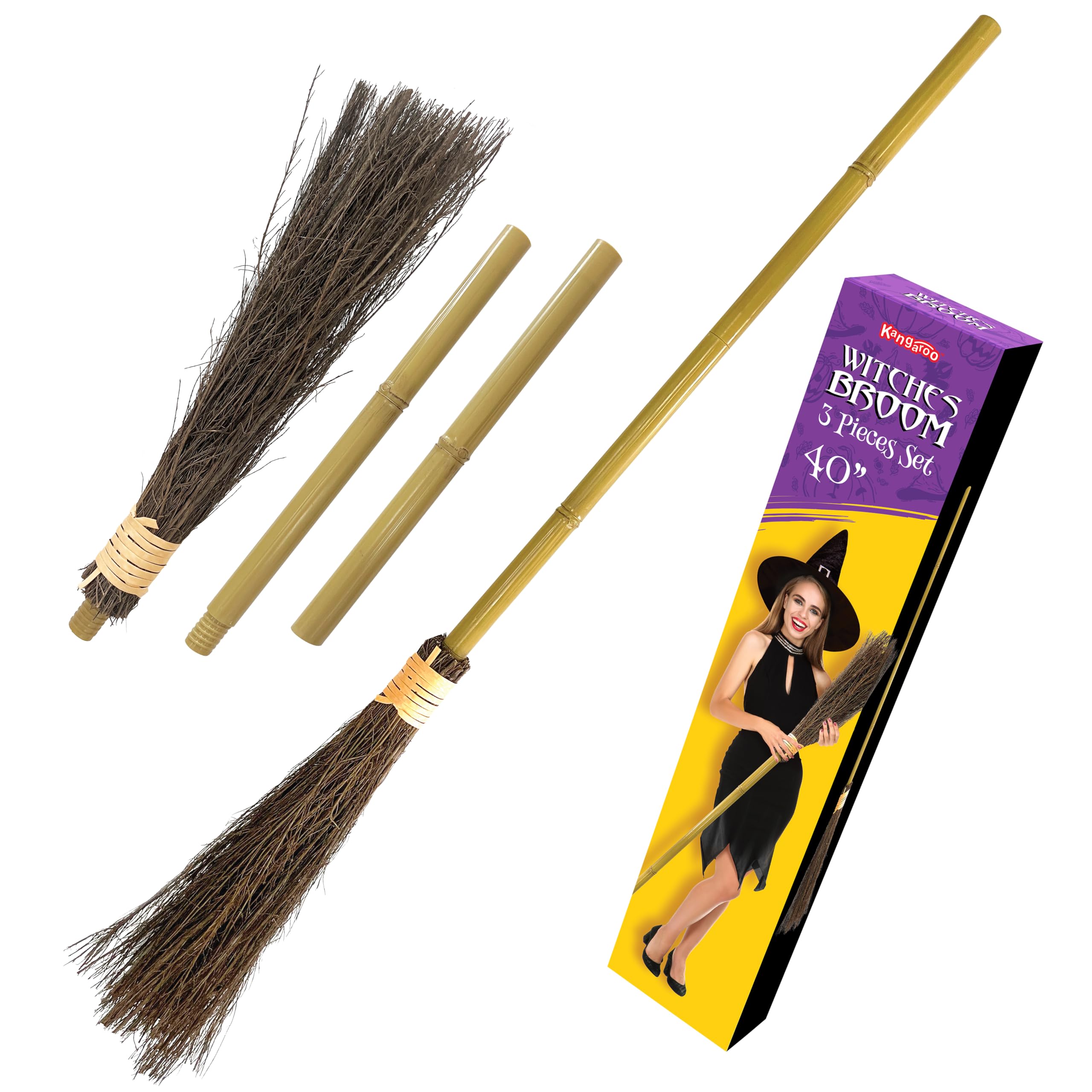 مكنسة ساحرة من الخيزران بطول 4 - مراجعة Kids Outdoor Broom وسعره