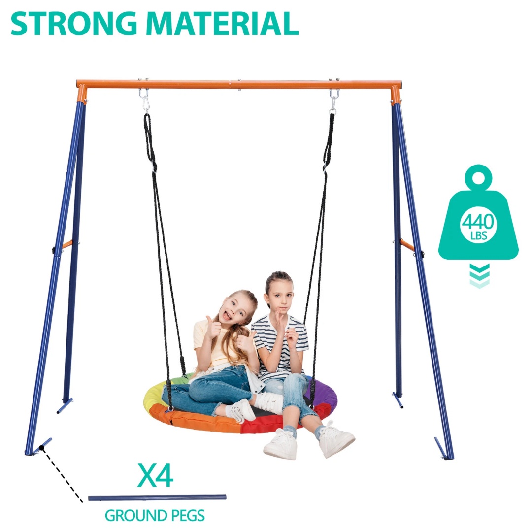 إطار أرجوحة قوي على شكل حرف A  - مراجعة Kids Outdoor Furniture Set وسعره