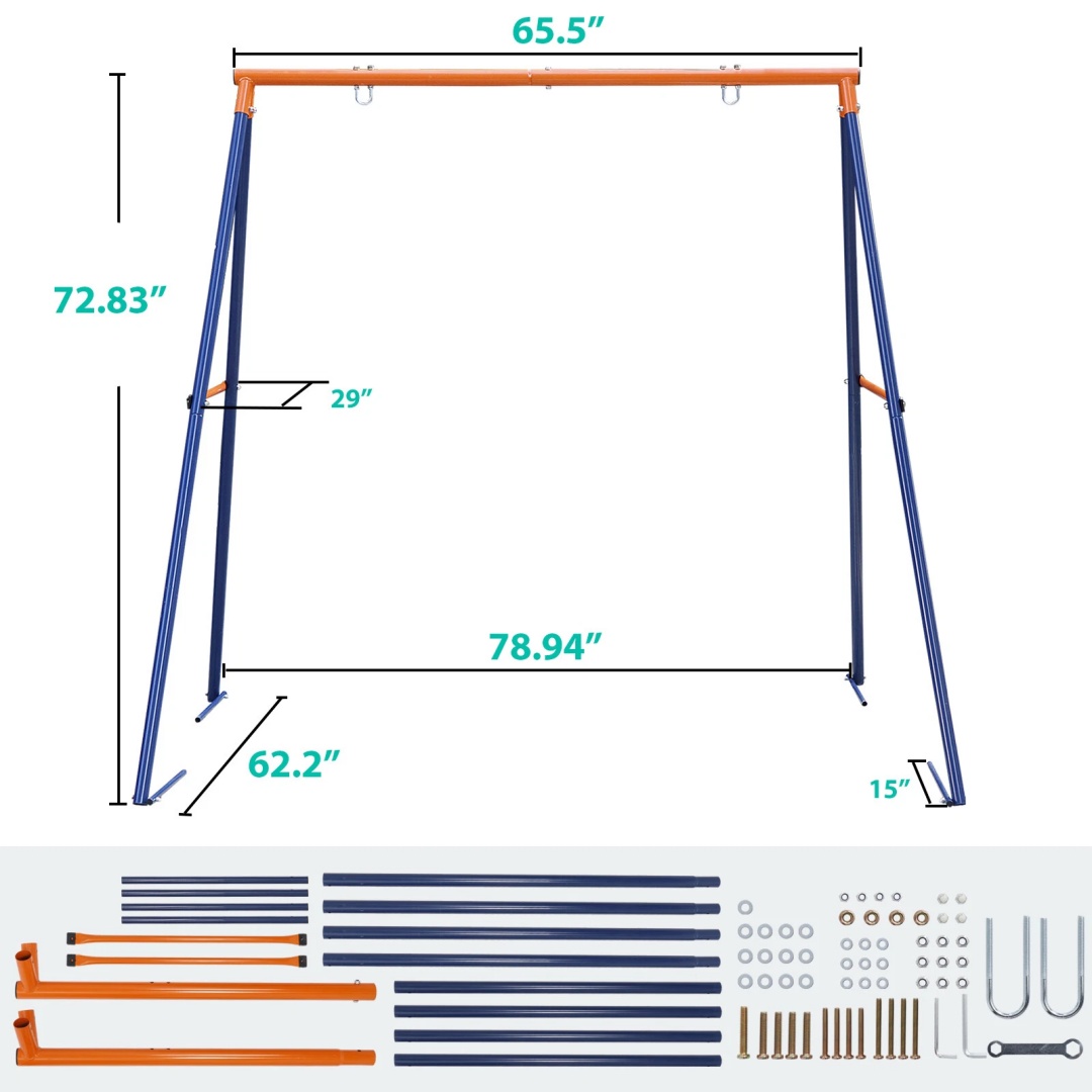 إطار أرجوحة قوي على شكل حرف A  - مراجعة Kids Outdoor Furniture Set وسعره